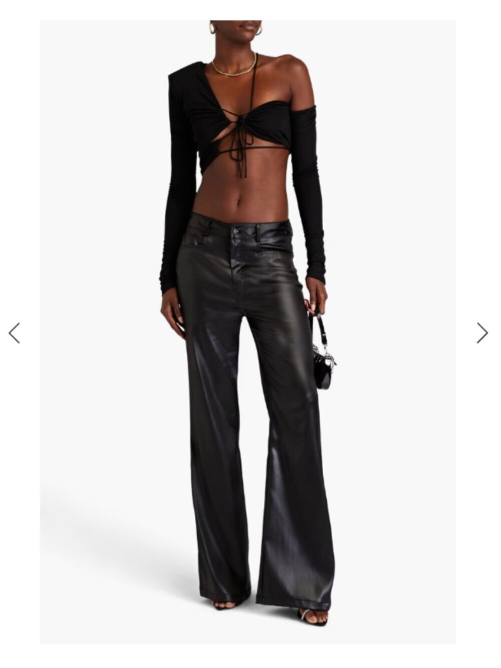 GAUGE81 Itea asymmetric cropped modal top